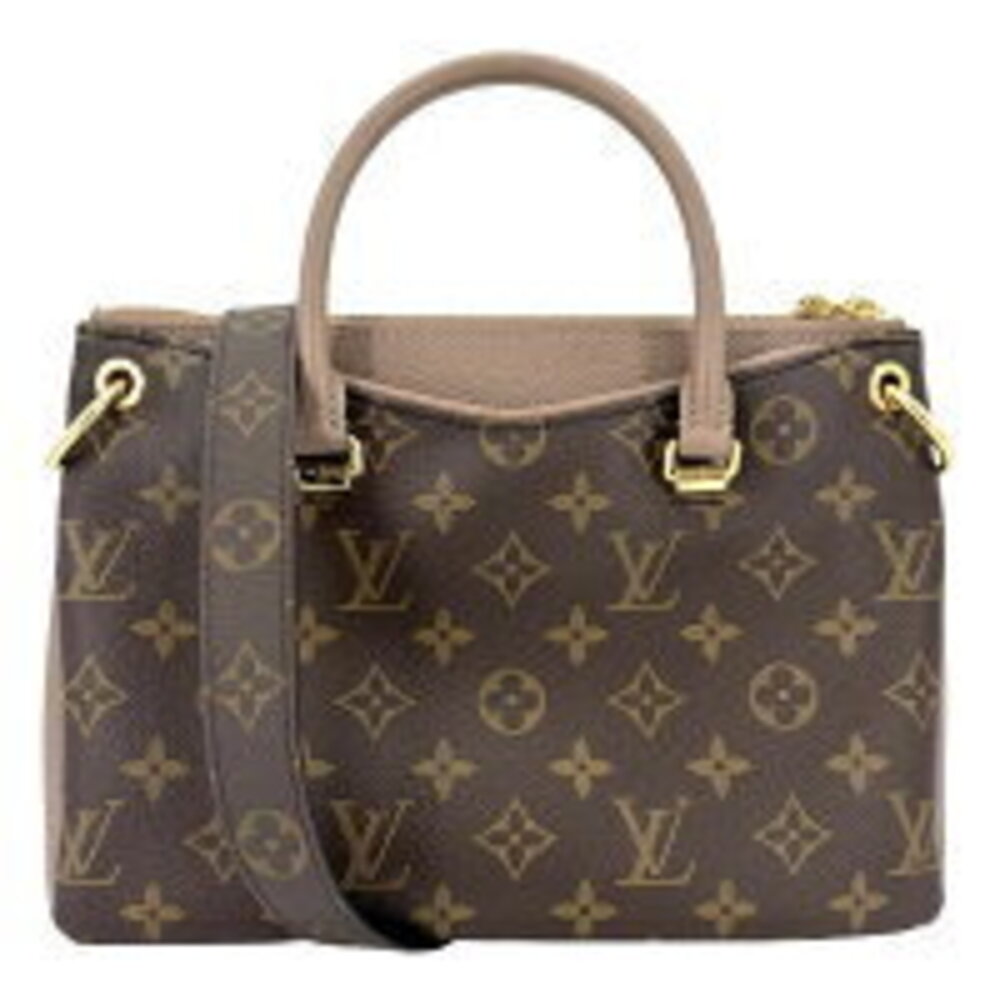 Louis Vuitton Monogram Pallas Handbag Shoulder Bag Crossbody Brown Beige
